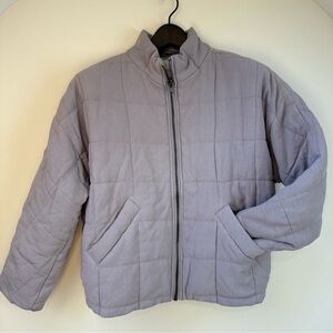 Elodie From Anthropologie Dolman Sleeve Bomber Jacket - Small- Light Grey